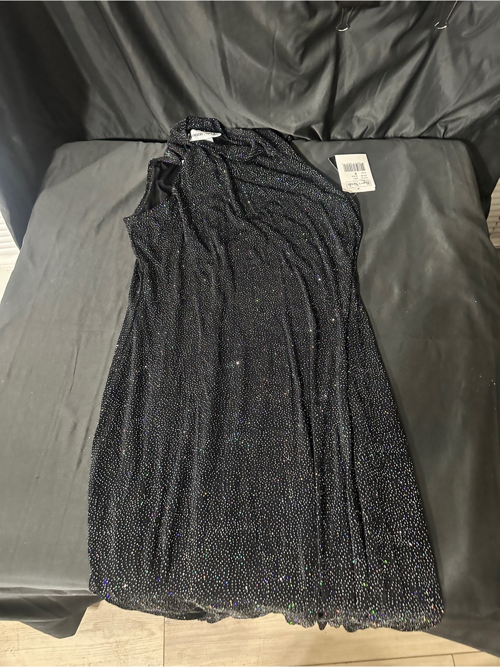 Women's Black Sparkle Sleeveless Dress-Ronni Nicole new with tags-size 8-#624